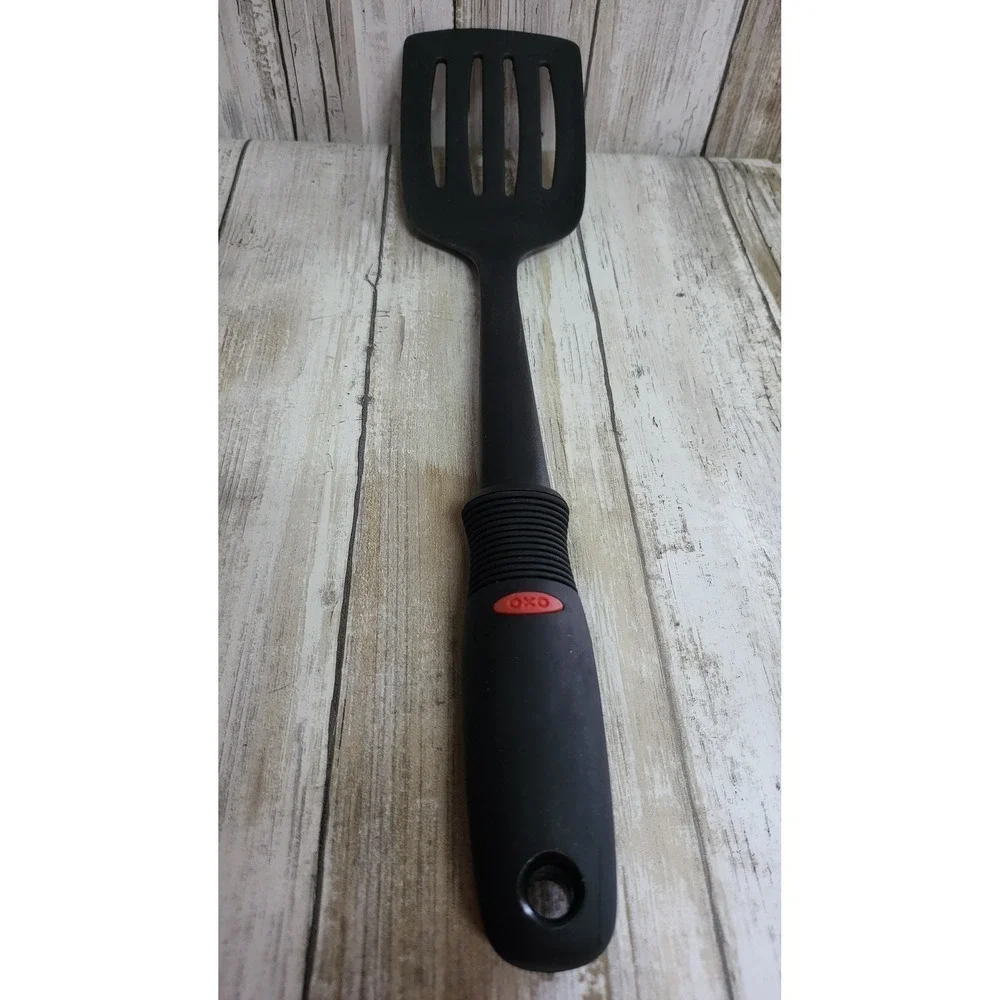 OXO Black Utensil Set Slotted Spatula Serving Spoon Kitchen Gadgets